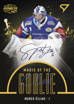 Marek Ciliak Kometa Brno Tipsport ELH 2022/23 SportZoo 1. serie Magic of the Goalie Auto /85 #MGS-MC